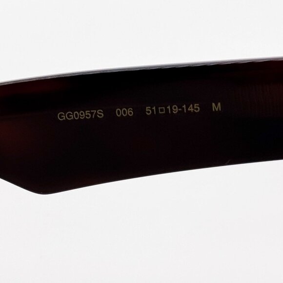 NEW GUCCI GG0957S 006 SUNGLASSES WOMEN HAVANA BROWN EYEWEAR - Picture 8 of 10